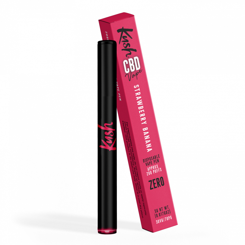 Kush CBD Vape Pen - AARDBEI BANANA, 200 mg CBD, 0,5 g