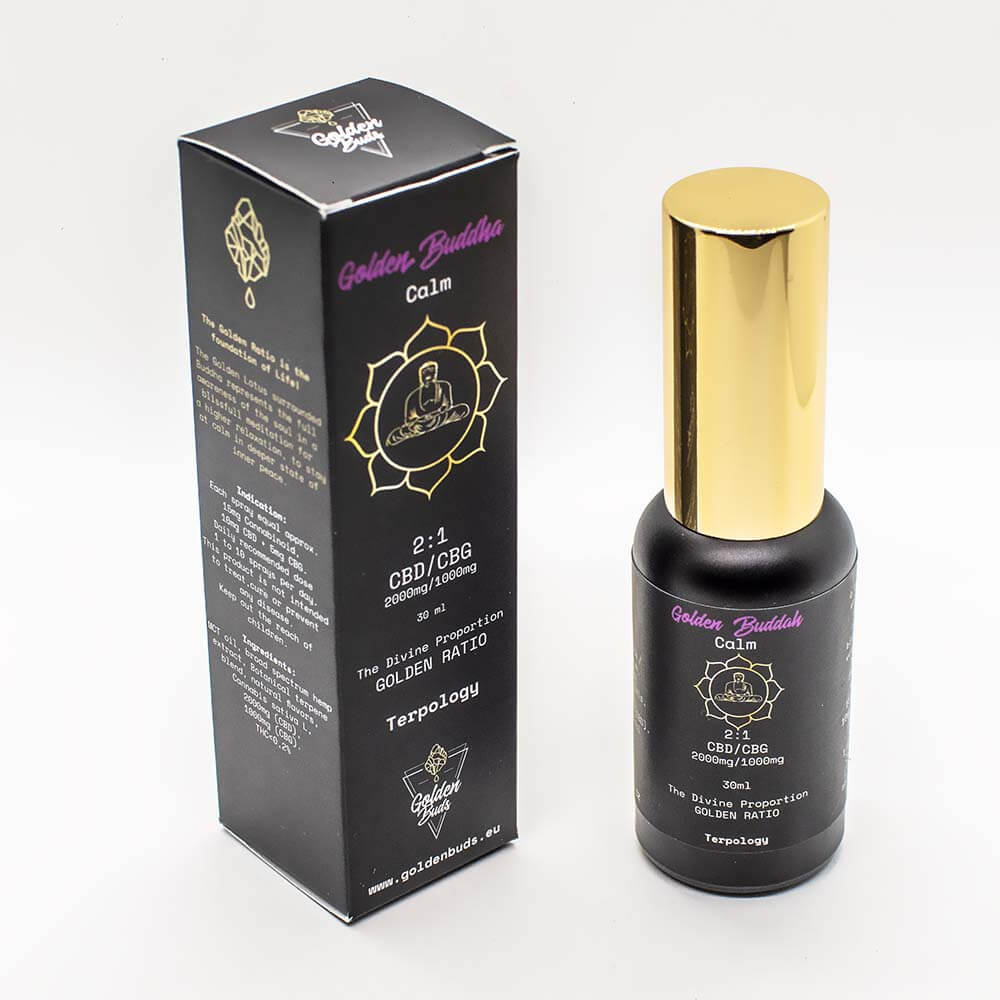 Golden Buds Golden Buddha (kalm) Spray, 10%, 2000 mg CBD/1000 mg CBG, 30 ml