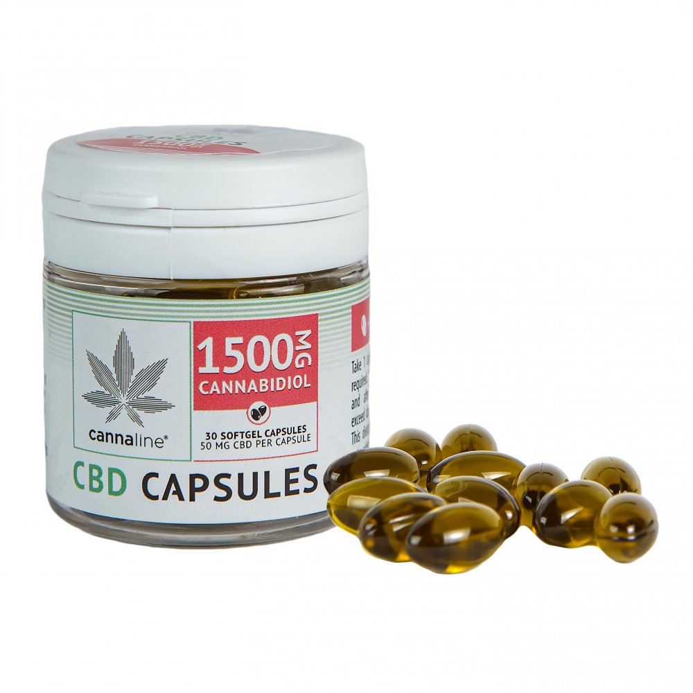 Cannaline CBD kapsuly – 1500 mg CBD, 30 x 50 mg