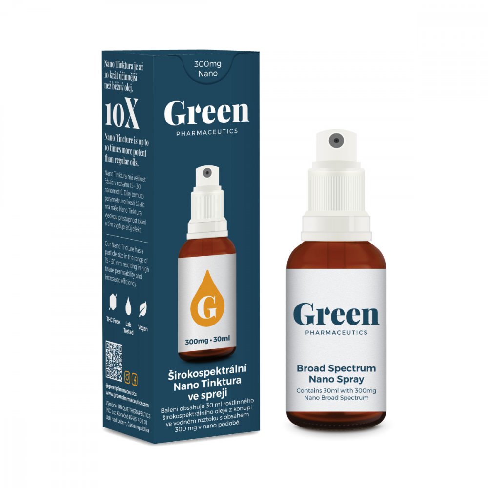 Green Pharmaceutics Breedspectrum-nanospray, 10%, 300 mg CBD, 30 ml
