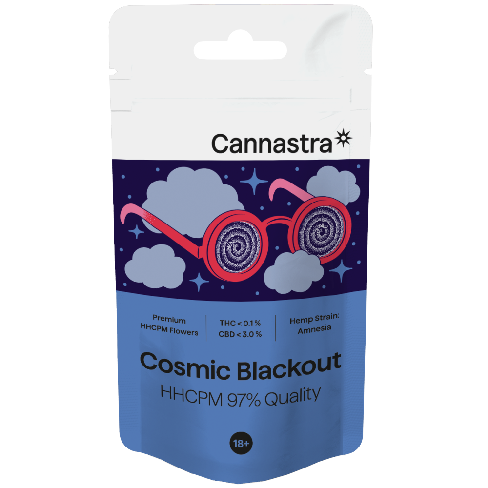 Cannastra HHCPM Flower Cosmic Blackout 97 % kvalita, 1 g – 100 g 100 gramov