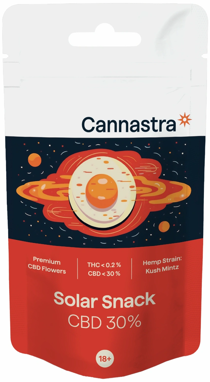 Cannastra CBD Flowers Solar Snack, CBD 30 %, 1 g – 100 g 3 gramy