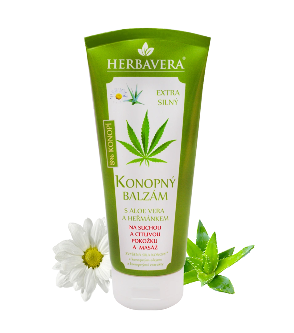 Herbavera Konopný balzám s aloe vera, 200 ml
