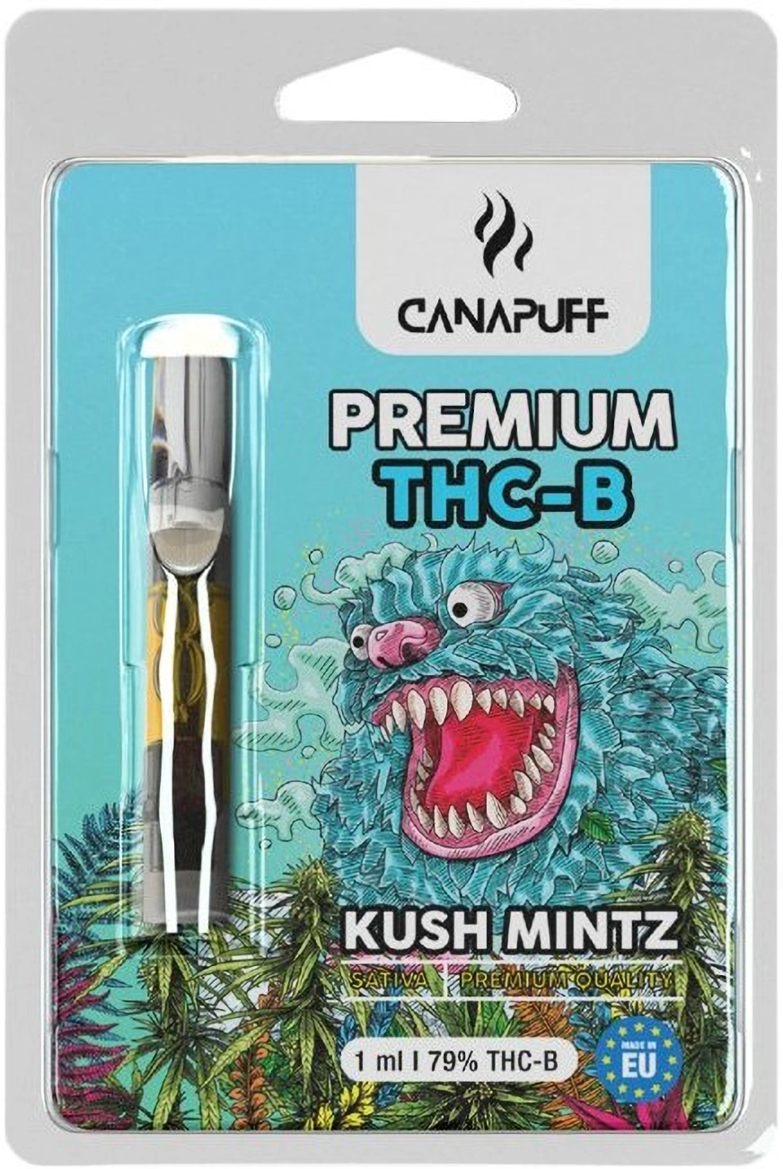 CanaPuff THCB-patroon Kush Mintz, THCB 79%, 1 ml