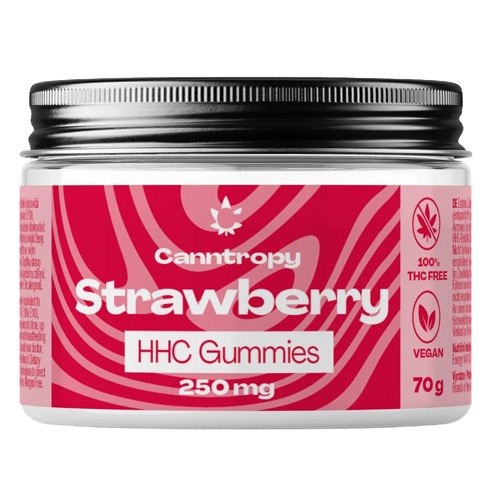 Canntropy HHC Fruit Gummies Aardbei, 250 mg HHC, 10 stuks x 25mg, 70 g