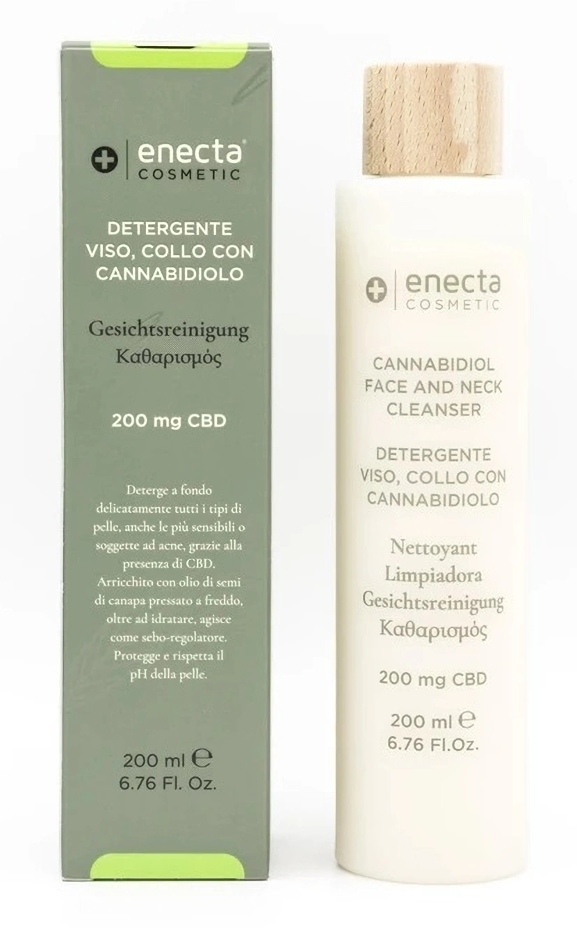 Enecta CBD Gezichts- en Halsreiniger, 200 mg CBD, 200 ml