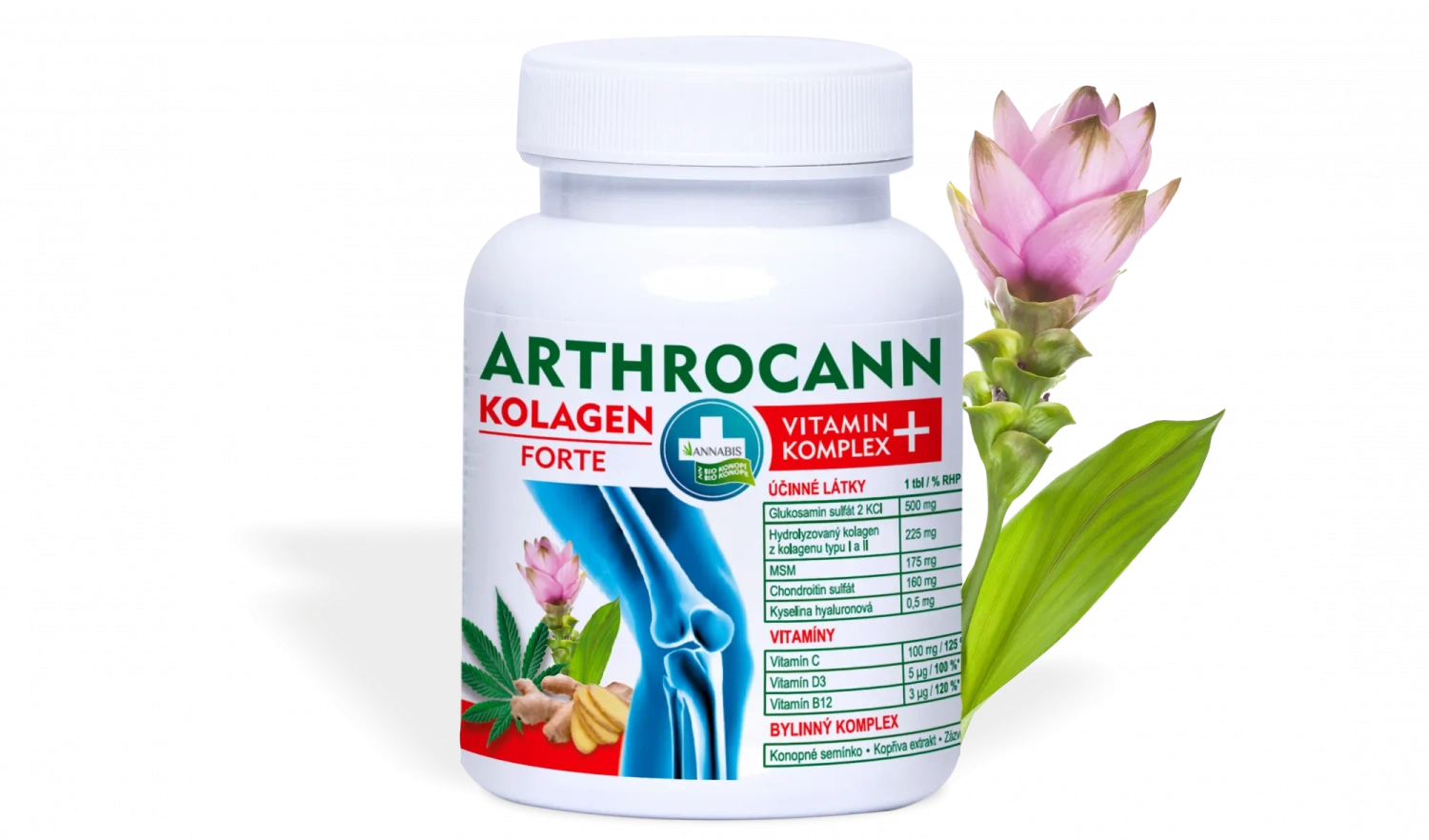 ARTHROCANN KOLAGEN FORTE VITAMIN KOMPLEX+ KLOUBNÍ VÝŽIVA,  60 tablet, 87 g