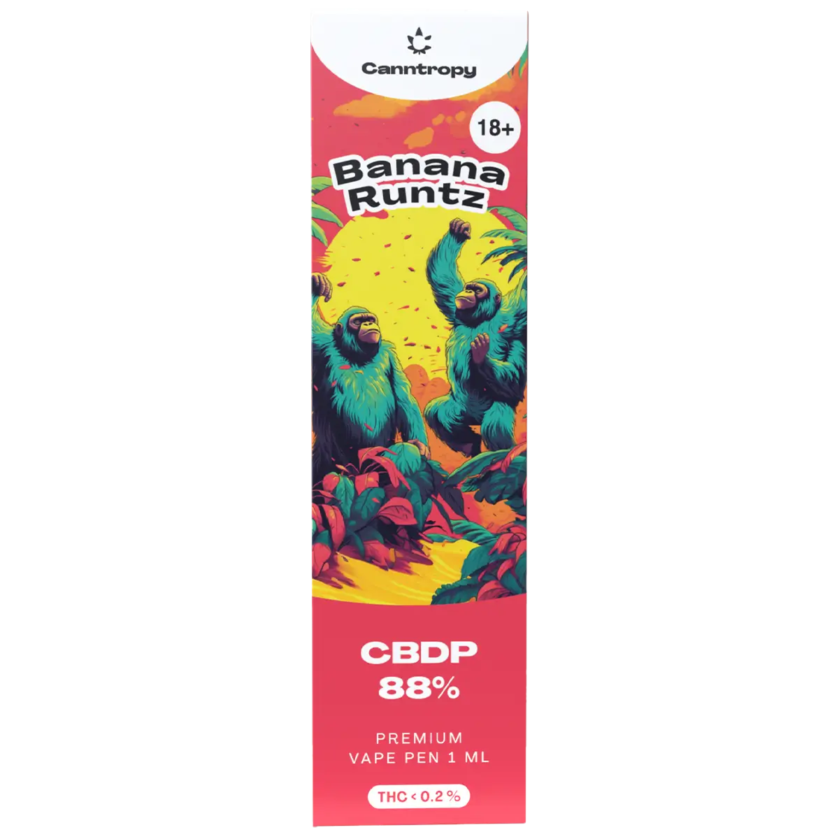 Canntropy CBDP Vape Pen Banana Runtz, CBDP 88% kvalita, 1 ml