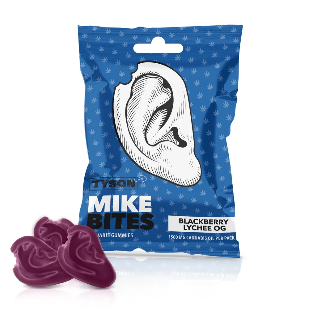 Tyson 2.0 Mike's Bites Černice a liči OG konopné želé, 50 g