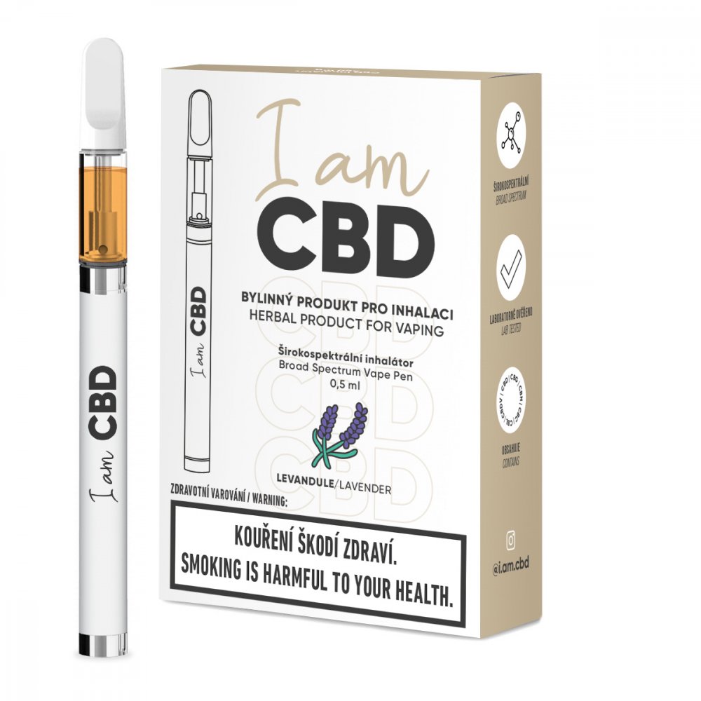 I am CBD Breedspectrum CBD-inhalator met lavendelsmaak, 0,5 ml