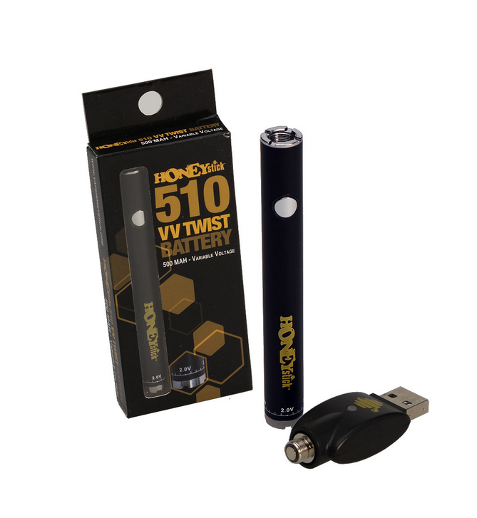 HoneyStick VV Twist-batterij voor 510er-tank - zwart
