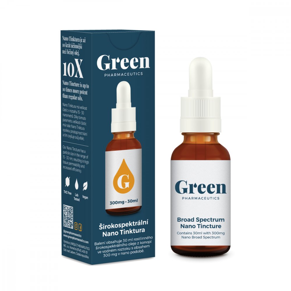 Green Pharmaceutics breed spectrum NANO-tinctuur, 300 mg CBD, 30 ml