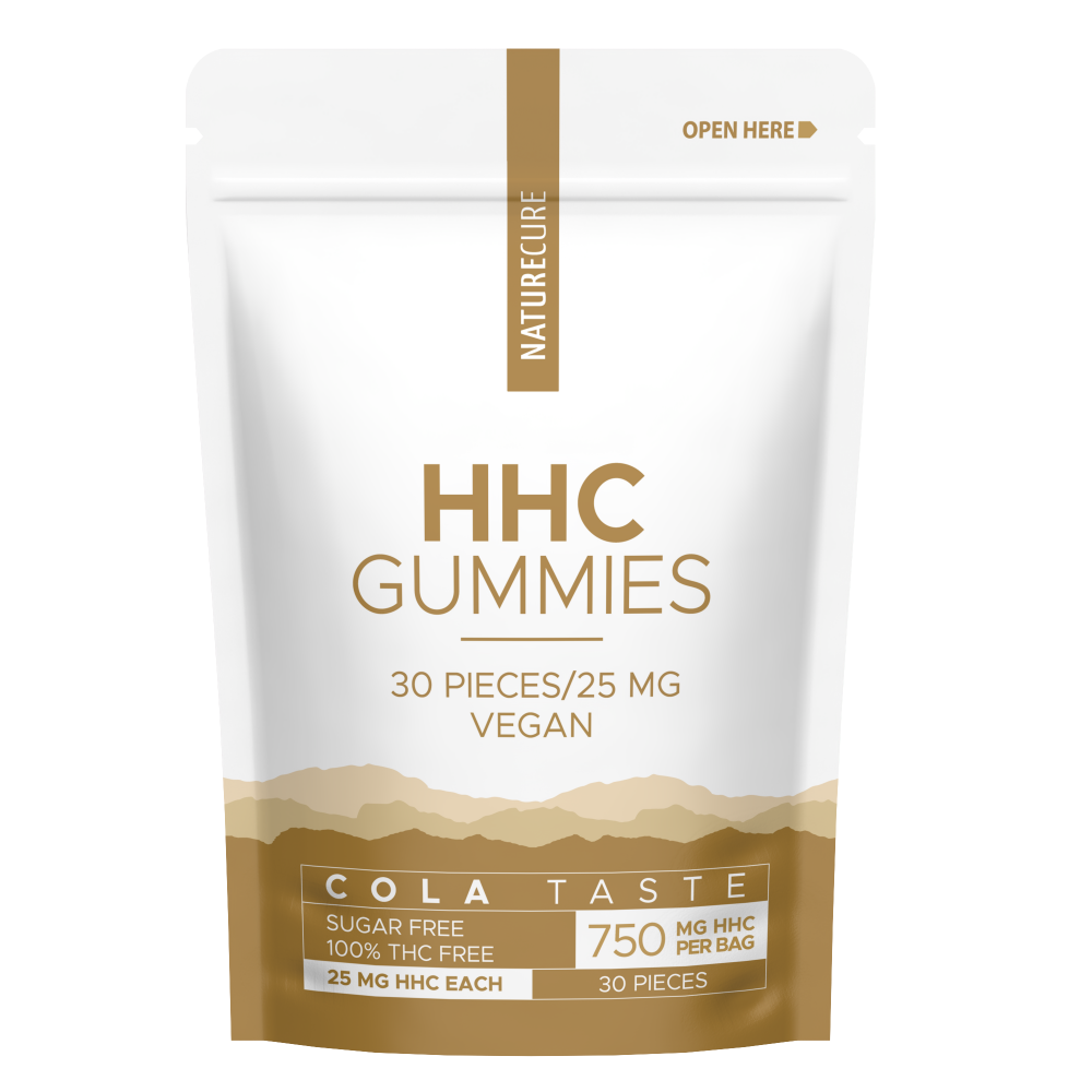 Nature cure HHC gummibeertjes VEGAN suikervrij, 750 mg (30 stuks x 25 mg), 150 g