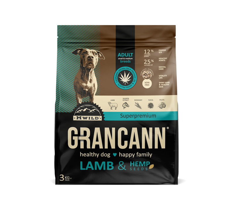 Grancann Lams- & Hennepzaden - Hennepvoer voor kleine en middelgrote rassen, 3kg