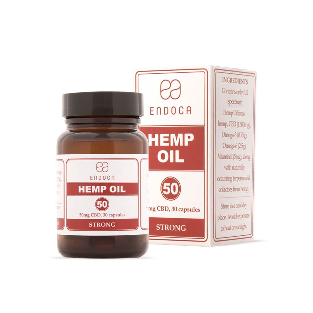 Endoca Kapsule s konopným olejom 1500 mg CBD, 30 ks