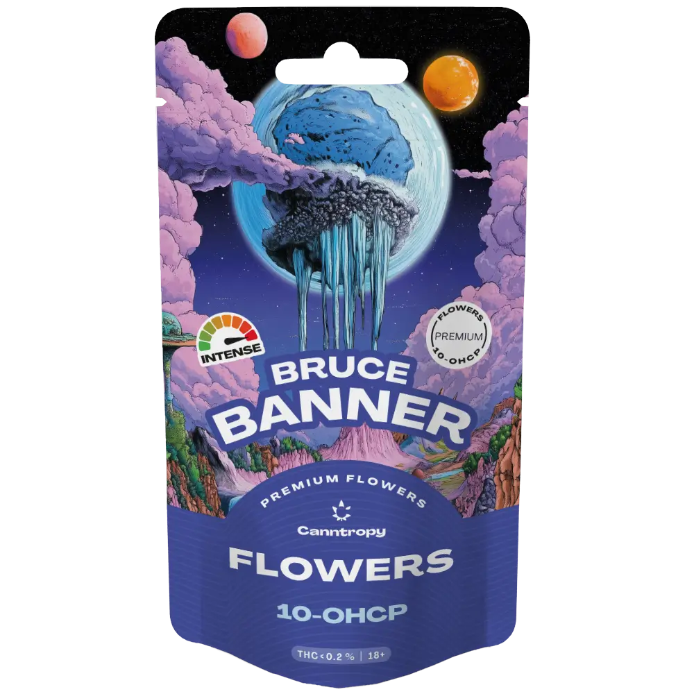 Canntropy 10-OHCP Flower Bruce Banner, 10 % 10-OHCP, 1 – 100 g 100 gramov