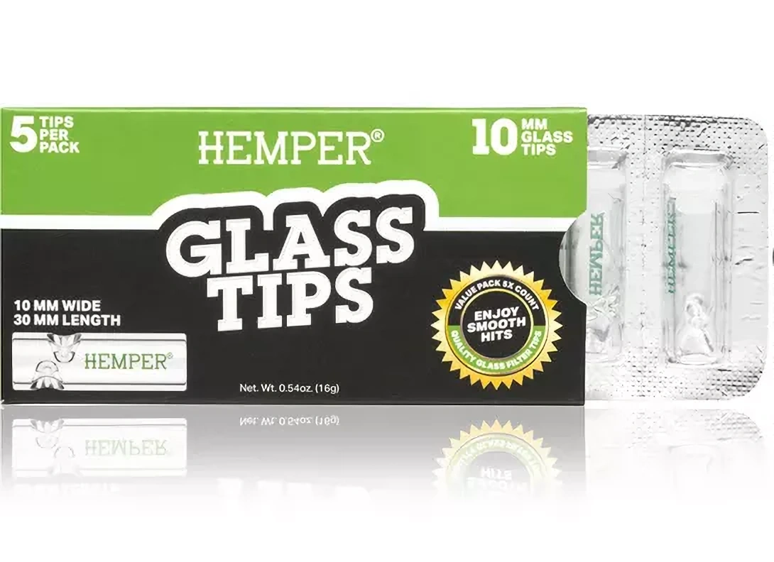 HEMPER Sklenené filtračné tipy, 10 mm