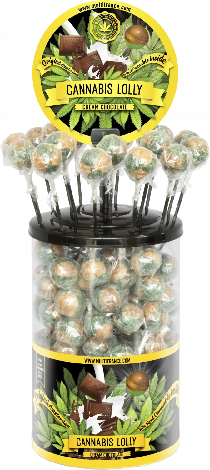 Cannabis Cream Chocolade Lollies – Display Container (100 Lollies), 18 g