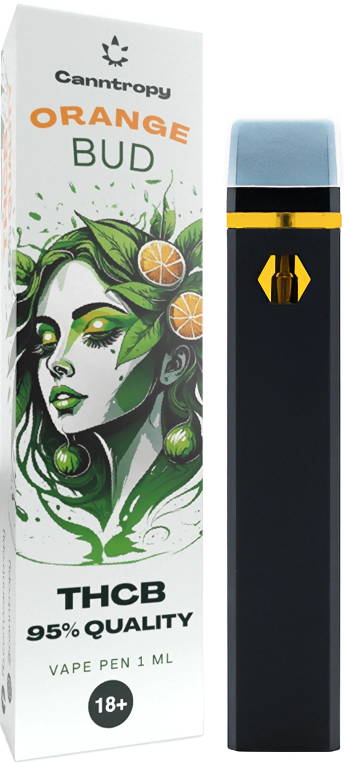 Canntropy THCB Disposable Vape Pen Orange Bud, THCB-kwaliteit 95%, 1 ml