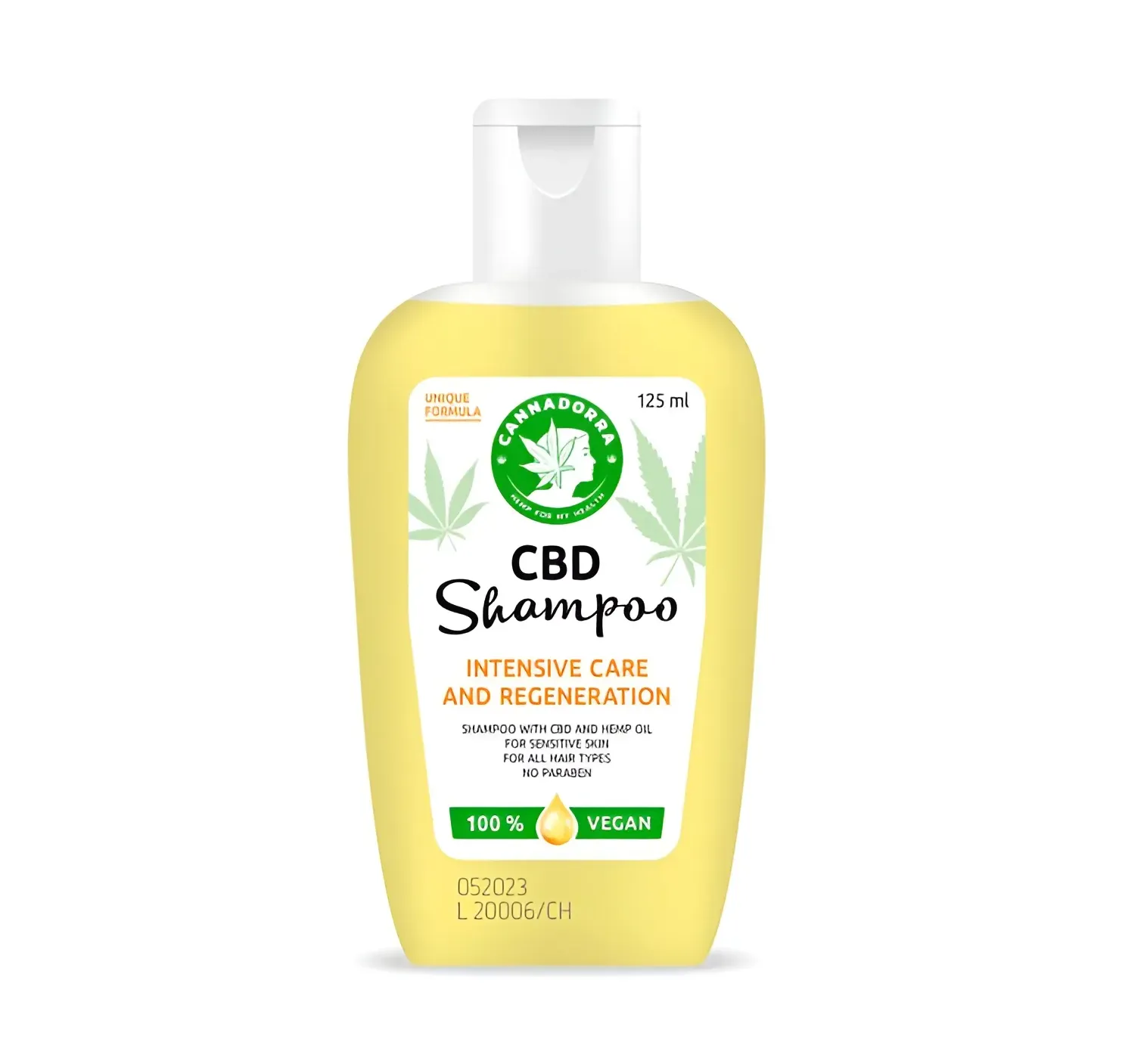 Cannadorra šampón CBD, 62 mg CBD, 125 ml