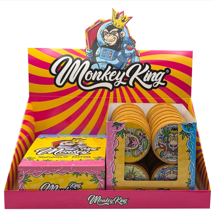 Monkey King papieriky na rolovanie s filtrami a drvičkou (Psyco), 1 balenie