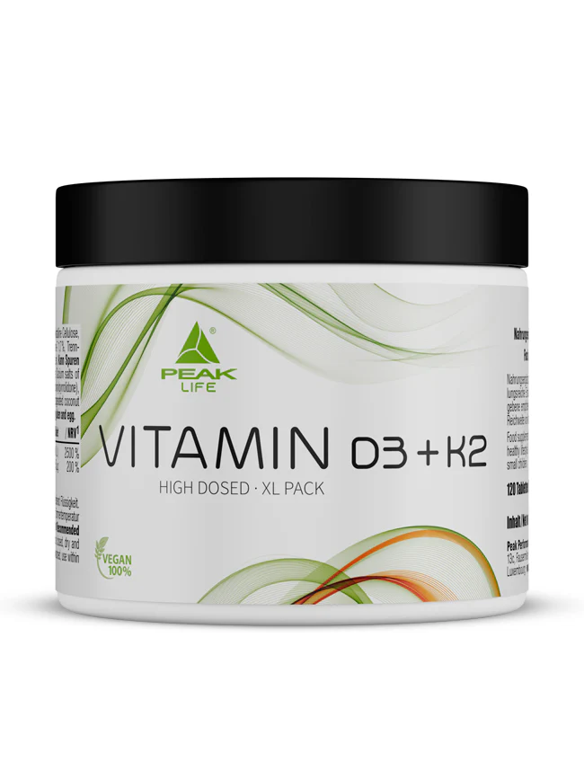 Peak Vitamin D3 + K2 tablete 120 x 750 mg