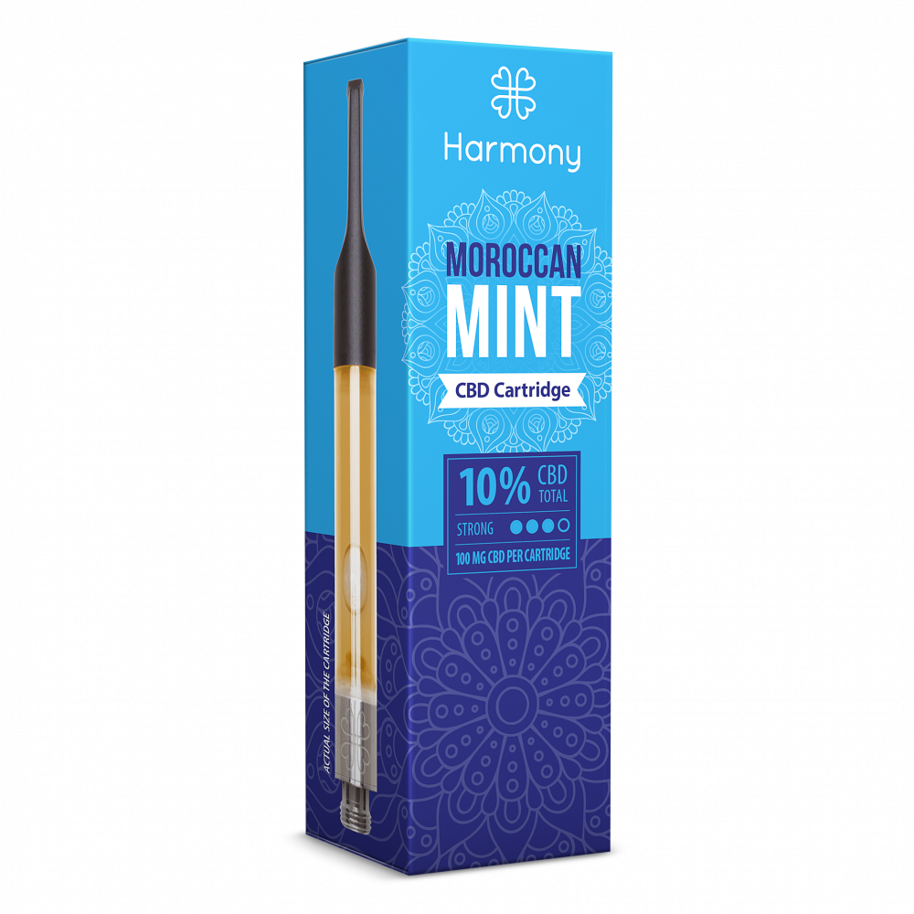 Harmony CBD Marokkaanse Munt cartridge 1 ml, 100 mg CBD