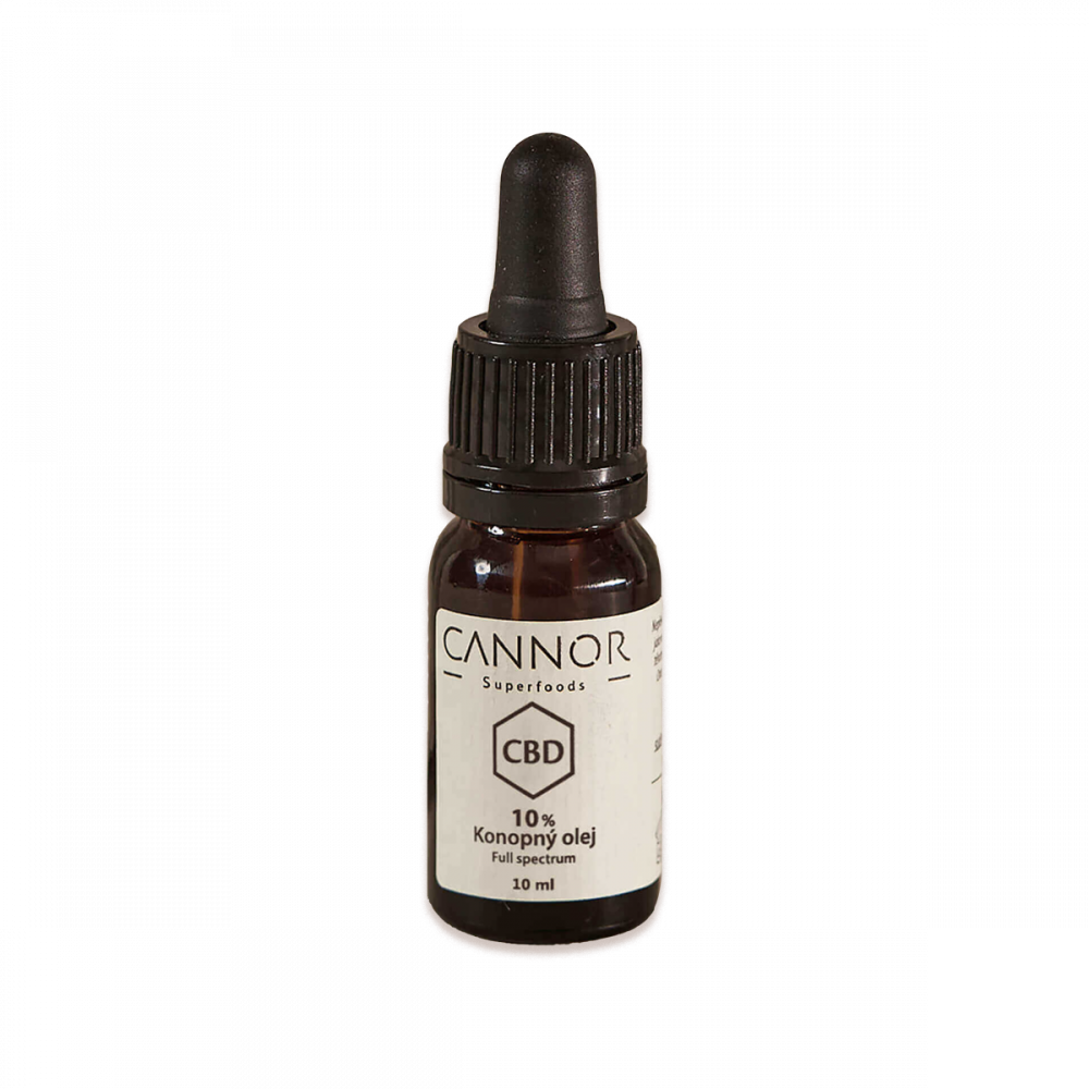 Cannor CBD konopný olej plného spektra 10%, 1000 mg, 10 ml