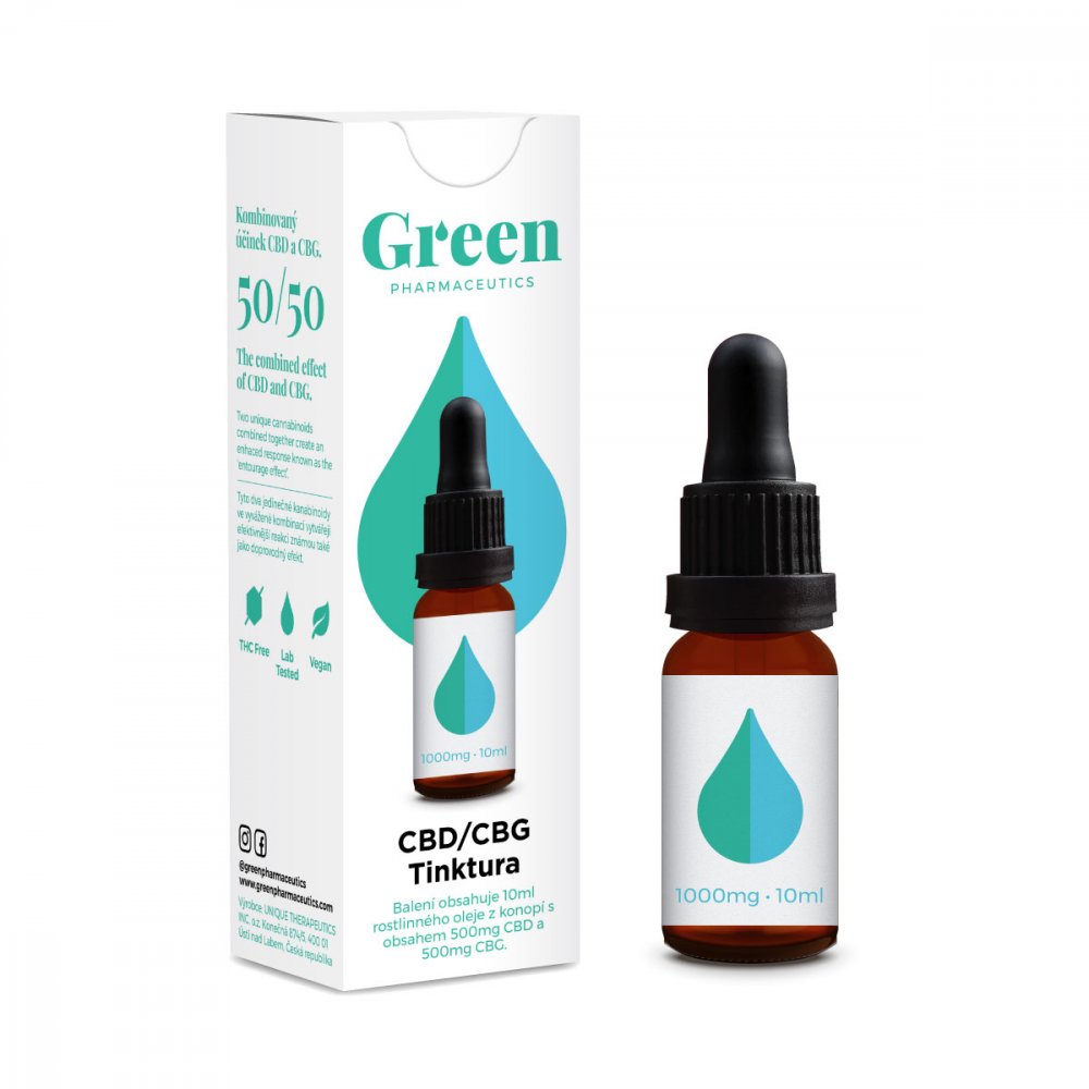 Green Pharmaceutics CBG / CBD originele tinctuur - 10%, 500 mg/500 mg, 10 ml