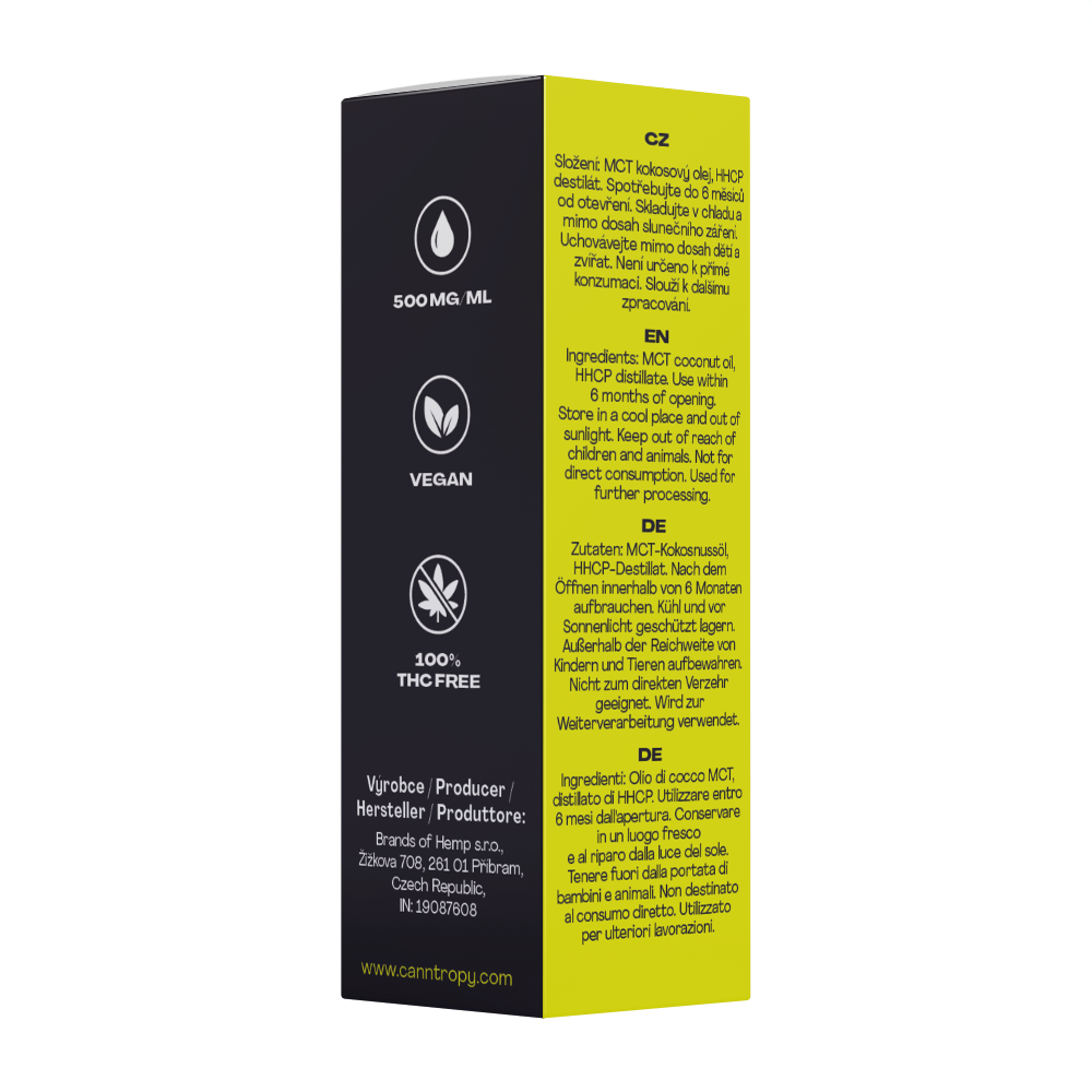 Canntropy HHC-P premium cannabinoide olie - 5% HHC-P, 50 mg/ml, 10 ml