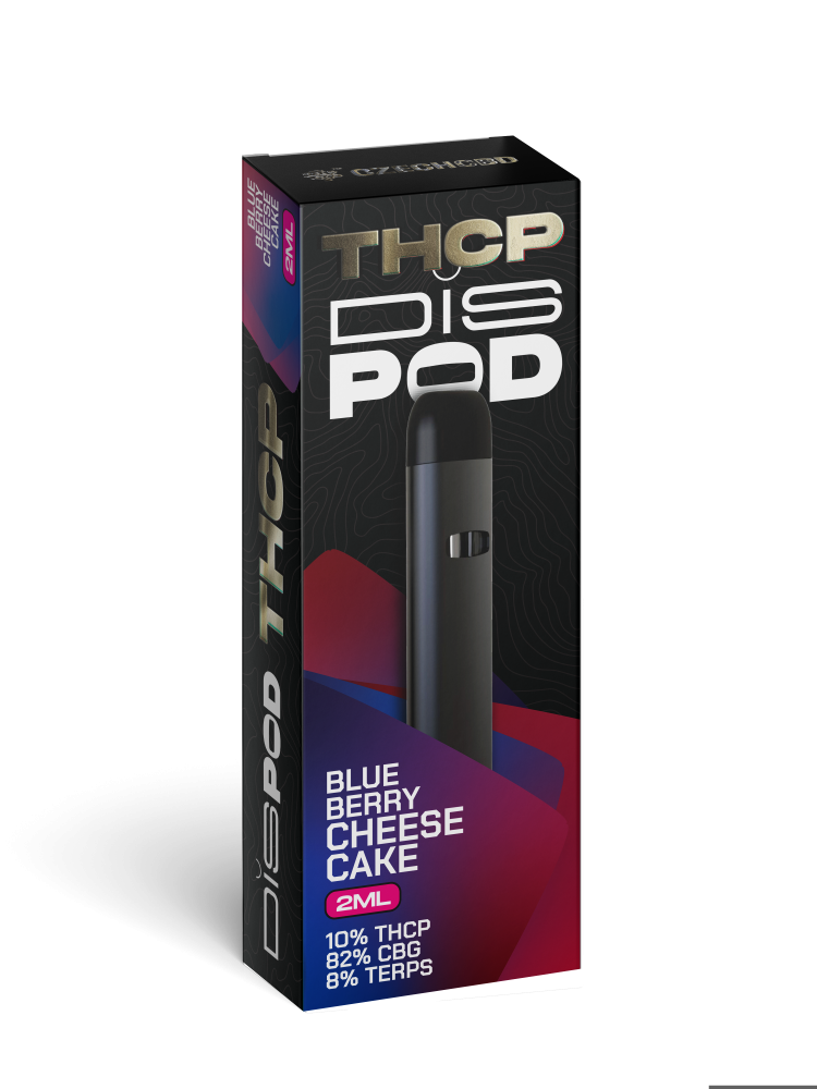 Czech CBD THCP Vape Pen disPOD Blueberry Cheesecake 10% THCP, 82% CBG, 2 ml