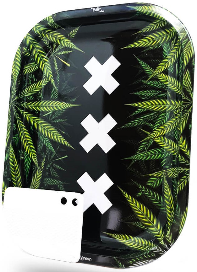 Best Buds XXX Amsterdam Kleine metalen rolbak met magnetische maalkaart