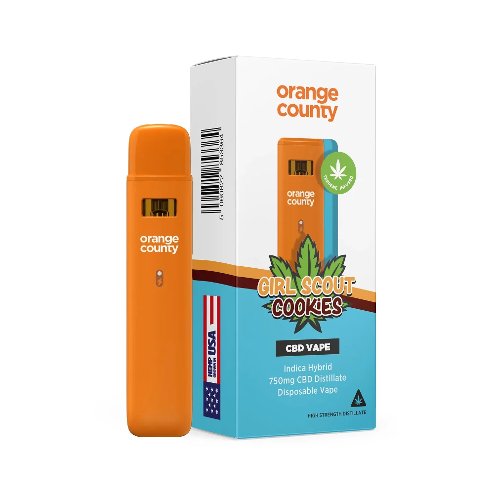 Orange County CBD Cali Einweg-Vape-Pen Girl Scout Cookies, 750 mg CBD, 1 ml