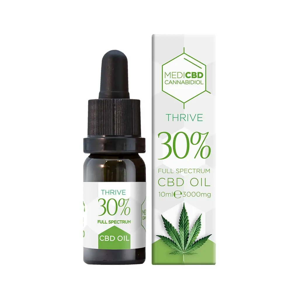 MediCBD CBD olej Thrive, 30 % CBD, 3000 mg, 10 ml