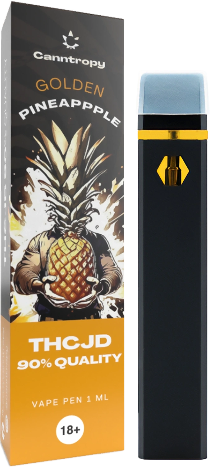 Canntropy THCJD Disposable Vape Pen Golden Pineapple, THCJD-kwaliteit 90%, 1 ml