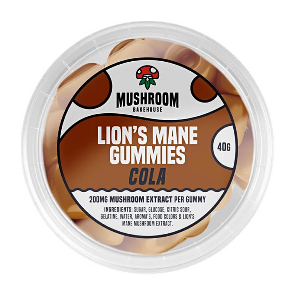 Mushroom Bakehouse leeuwenmanen gummies Cola, 200 mg, 40 g