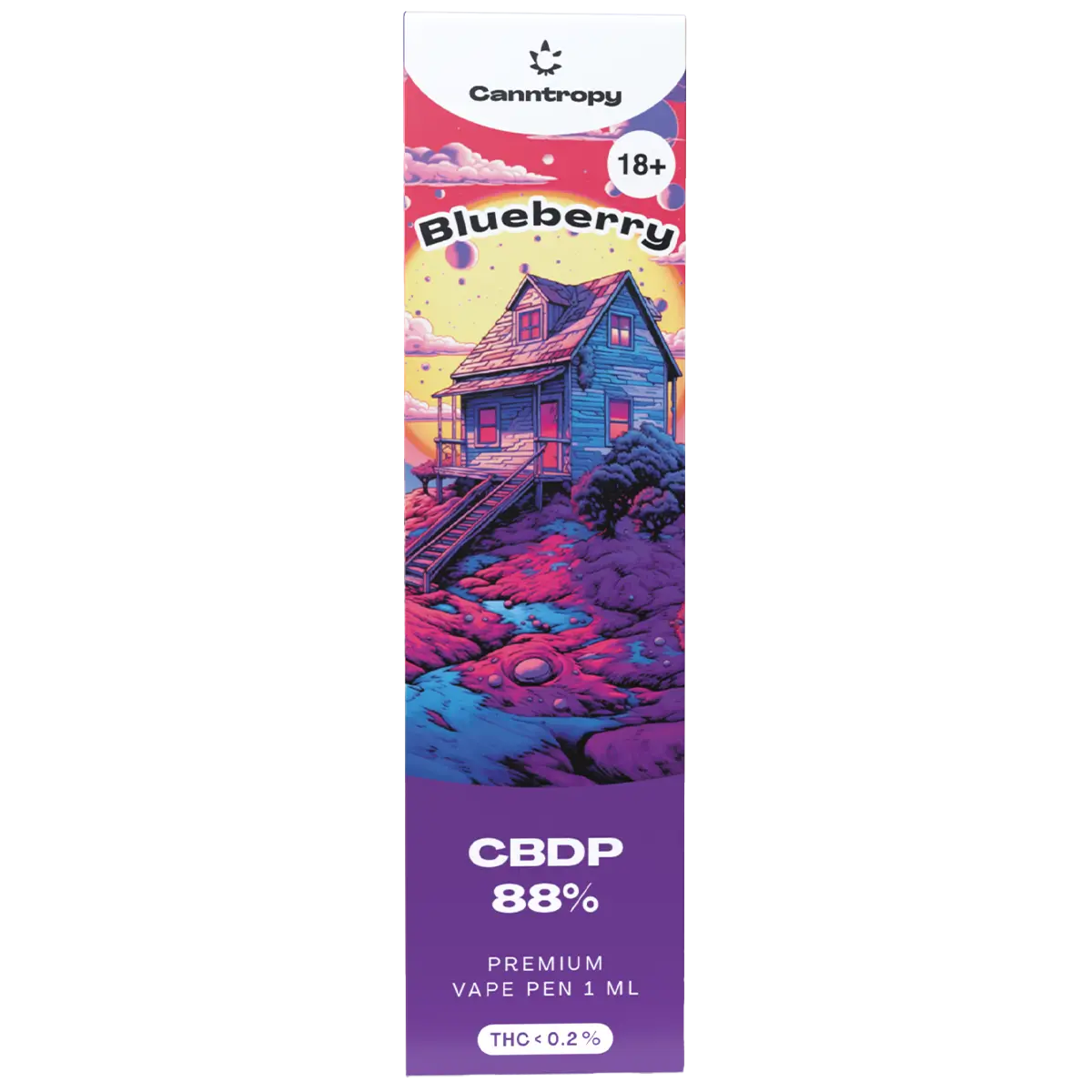 Canntropy CBDP Vape Pen Blueberry, CBDP 88% kvalita, 1 ml