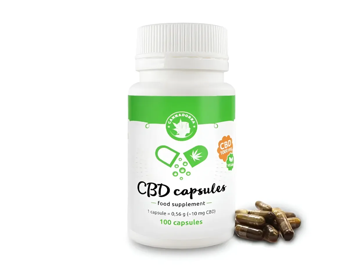 Cannadorra CBD kapsuly, 1000 mg CBD, 100 pcs, 56 g