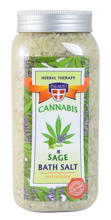 Palacio Cannabis & Sage Soľ do kúpeľa, 900 g