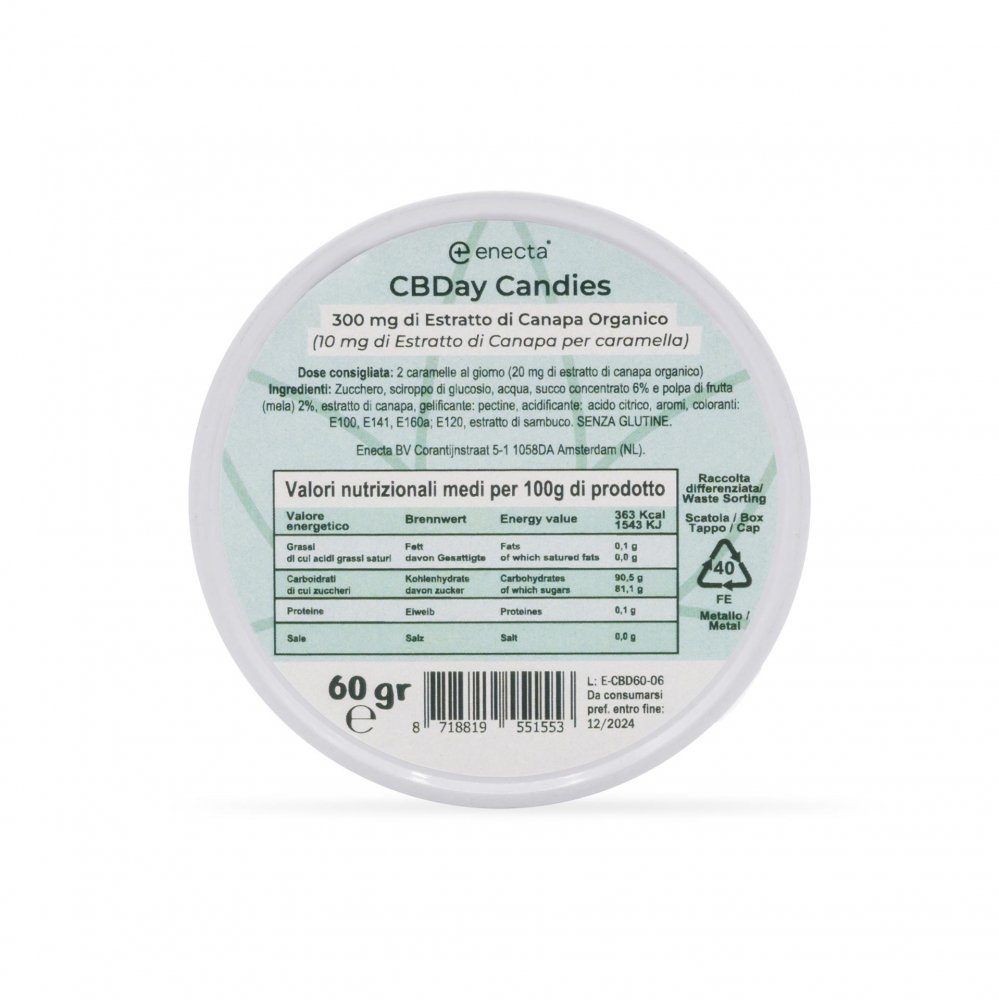 Enecta CBDay Gummies 30 ks, 300 mg CBD, 60 g
