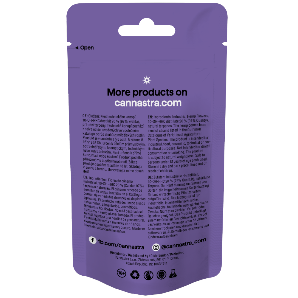 Cannastra 10-OH-HHC Flower Robot Dreams 97% Qualität, 1 g - 100 g