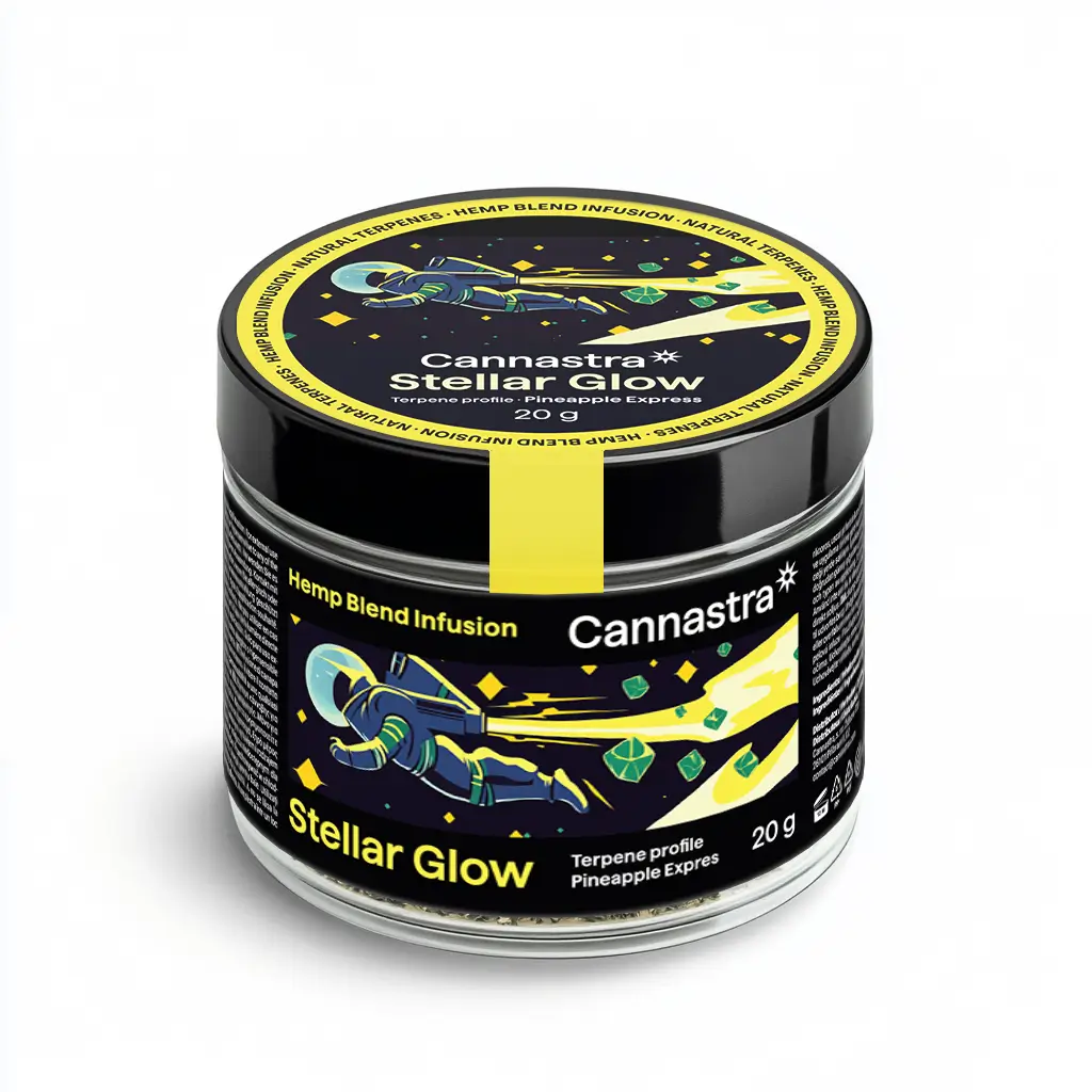 Cannastra Zmes konope - mleté kvety Stellar Glow, ananásový expres (20 g)