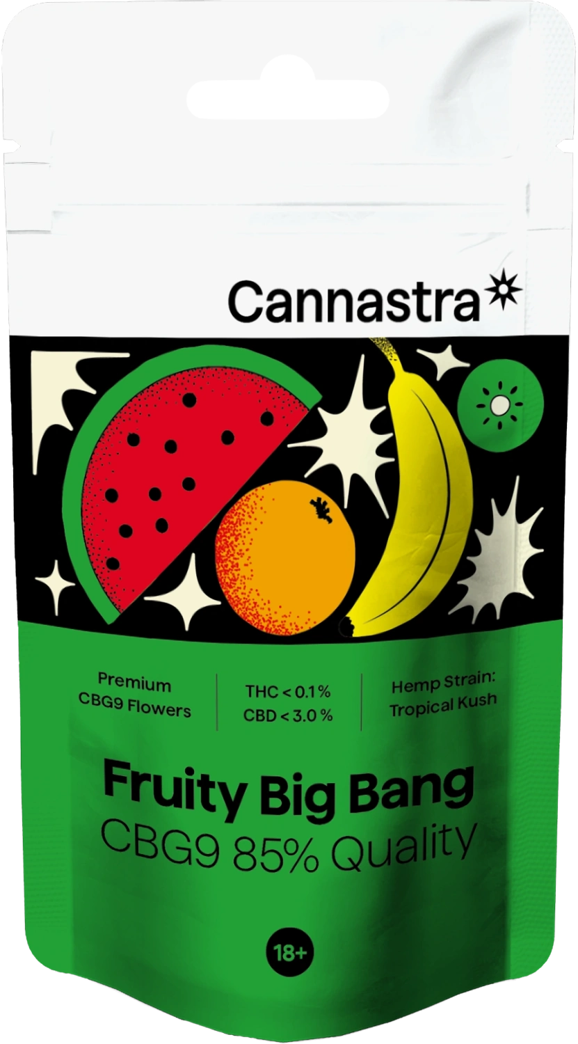 Cannastra CBG9 Kvet Ovocný Big Bang, CBG9 85% kvalita, 1g - 100g 100 gramov