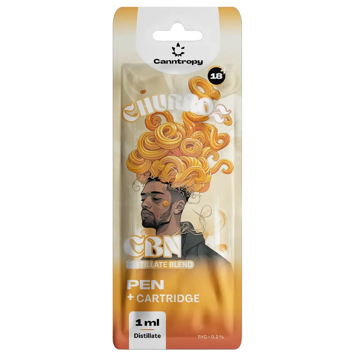 Canntropy CBN Pero + kazeta Churroz, CBN 95 %, 1 ml