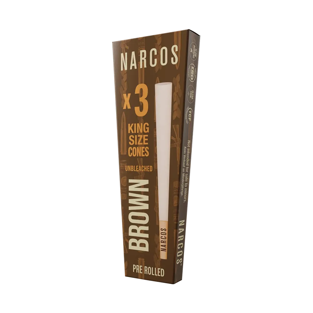 Narcos King Size Cones Brown Edition 109 mm, 3 ks