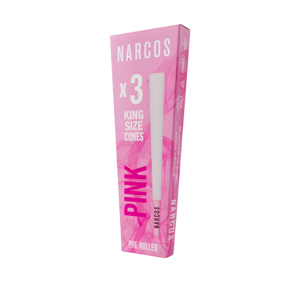 Narcos King Size Cones Pink Edition 109 mm, 3 ks