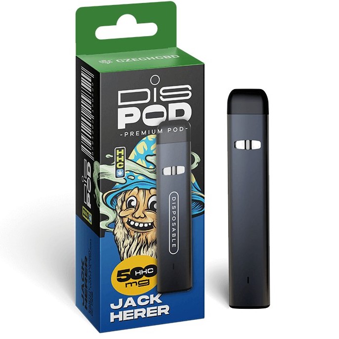 Tsjechische CBD HHC Vape Pen disPOD Jack Herer 500 mg, 0,5 ml