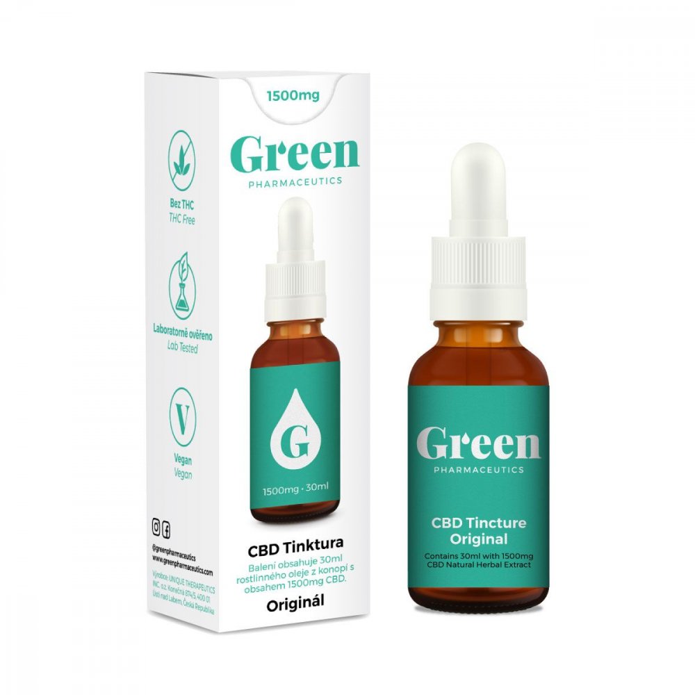 Green Pharmaceutics CBD Origineel Tinctuur - 5%, 1500 mg, 30 ml