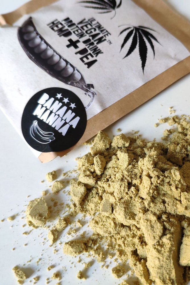 SUM ULTIMATE VEGAN Protein Drink Hennep+Erwt BANAAN MANNA, 30 g - 1 portie