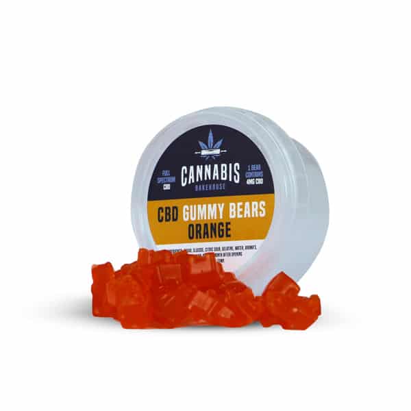 Cannabis Bakehouse CBD Gummi Bears - Pomaranč, 22 ks x 4 mg CBD, 30 g